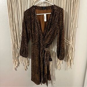 J. Crew Leopard Print Wrap Dress